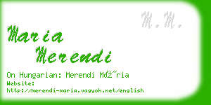 maria merendi business card